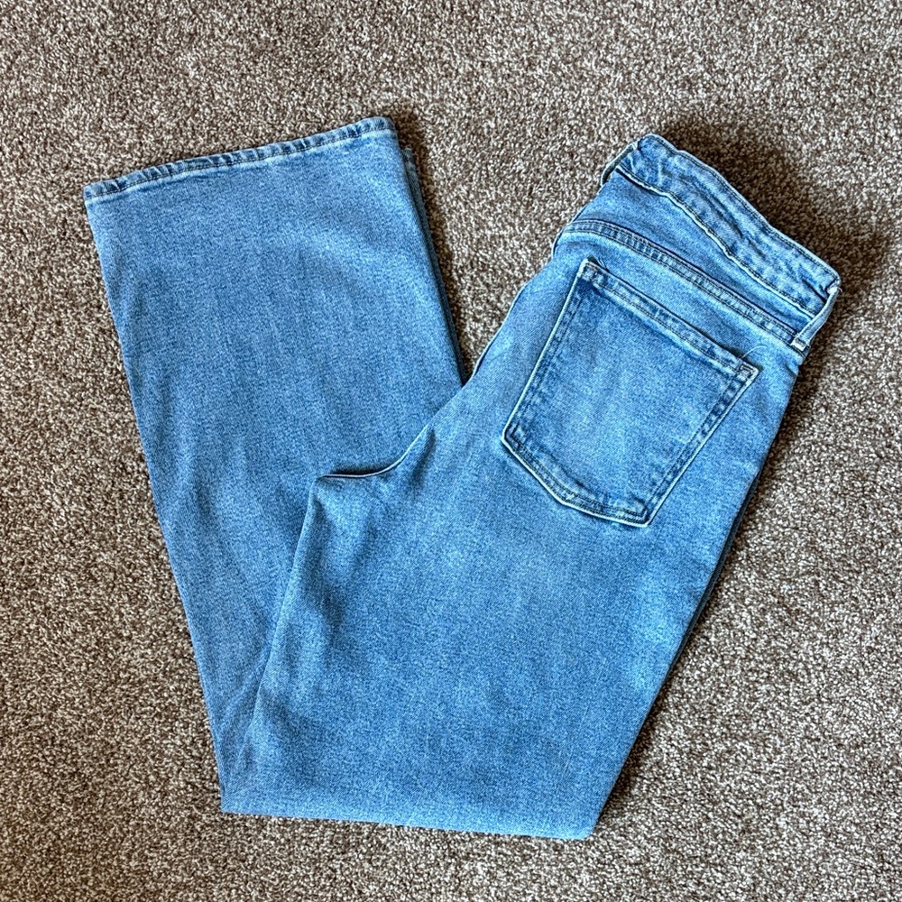 high waisted wide leg jeans